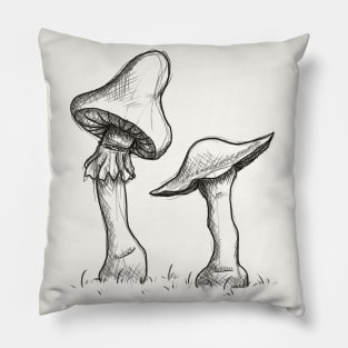 Mushroom Sketch Pillow