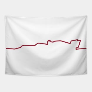 Alfa Romeo F1 Car Line Art - 2021 Model Tapestry