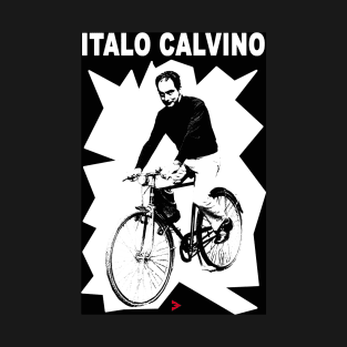 Italo Calvino in Black and White T-Shirt