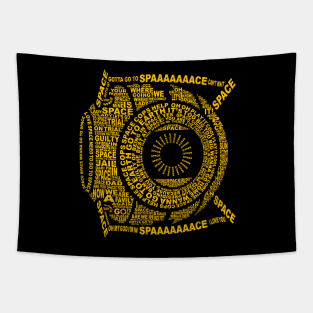 Space Core typography Tapestry