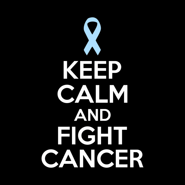 Keep Calm and Fight Cancer - Light Blue Ribbon by jpmariano