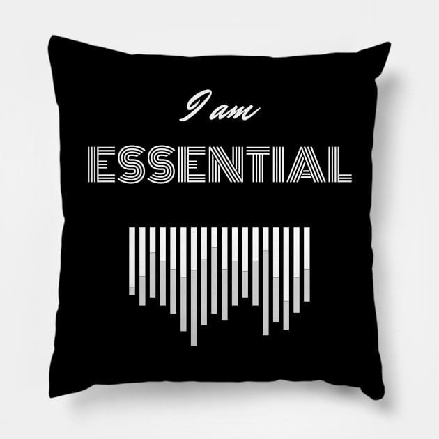 I AM ESSENTIAL Pillow by DOGwithBLANKET