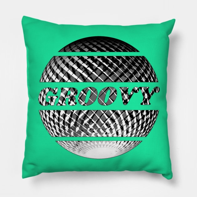 Groovy discoball Pillow by Bailamor