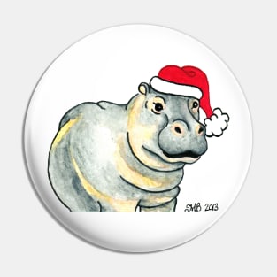 2013 Holiday ATC 17 - Ho Ho Ho Hippo Pin