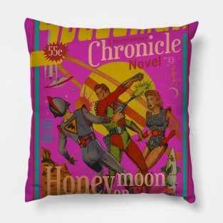 The Spaceman Chronicles sci fi Honeymoon on Titan Pillow