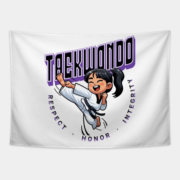 Taekwondo: Respect, Honor, Integrity Tapestry by NUNEZ CREATIONS