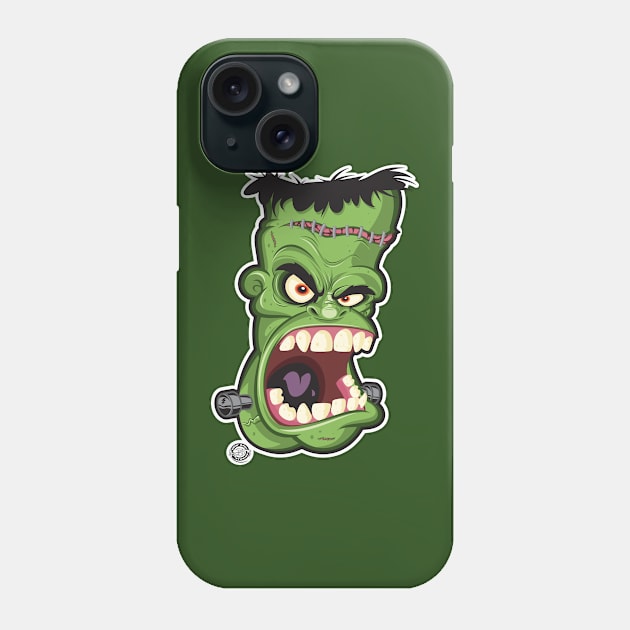 Halloween Frankenstein Head Shot Phone Case by Goin Ape Studios