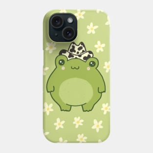 Riding into Cuteness: Cute Frog with Cowboy Hat Sheriff and Chubby Cowgirl Toady Embrace the Western Rodeo Spirit! Phone Case