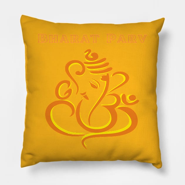 Bharat Parv - Ganesha Pillow by Bharat Parv