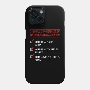 Nerd checklist Phone Case