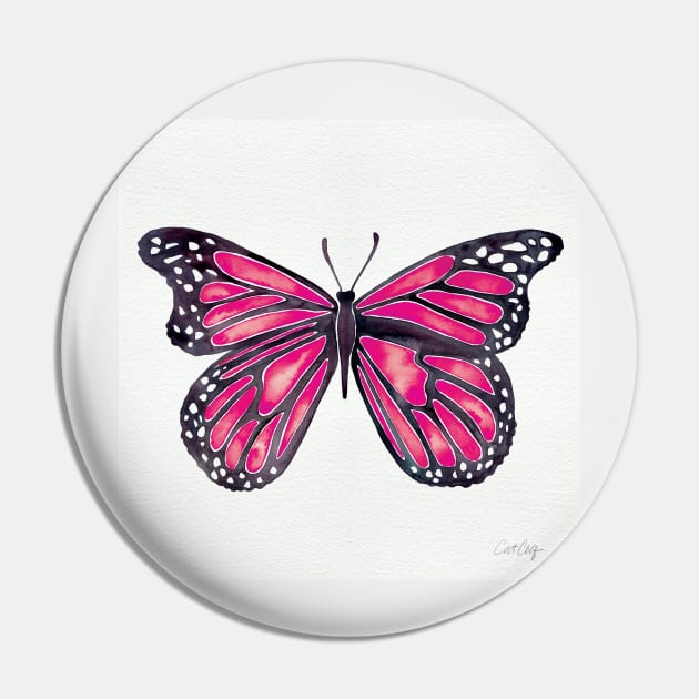 Pink Butteryfly Pin by CatCoq