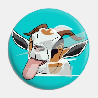 Glass Licking Goat Pin