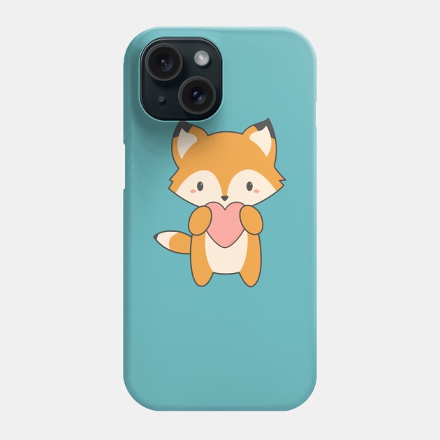 Kawaii Cute Red Fox T-Shirt Phone Case by happinessinatee