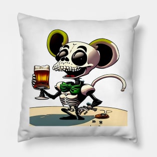 Skeleton mouse Pillow