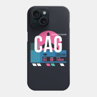 Cagliari (CAG) Airport // Sunset Baggage Tag Phone Case