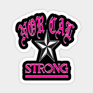 NOR CAL STRONG DESIGN #1-MAGENTA/WHITE BORDER Magnet