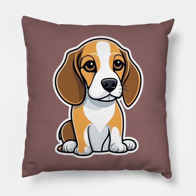 Beagle Dog Gifts Perfect for Dog Lovers Pillow by Mas Design