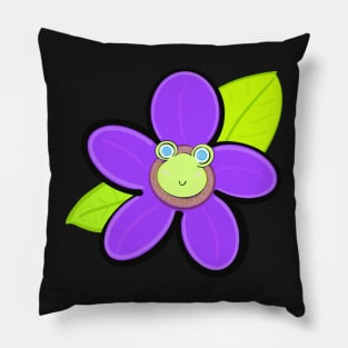 Friggin Flower Froggy Pillow