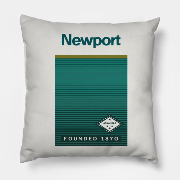 Newport Arkansas Pillow by rt-shirts