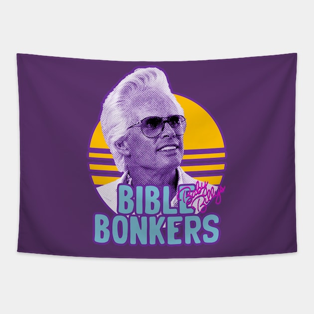 Baby Billy's Bible Bonkers Sunset Tapestry by Krisna Pragos