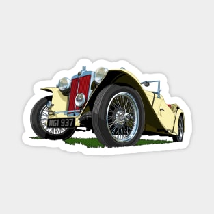 1937 MG Midget in cream Magnet