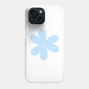 Cute Abstract Flower - Light Sky Blue Phone Case