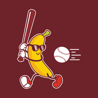 Banana Playing Baseball T-Shirt