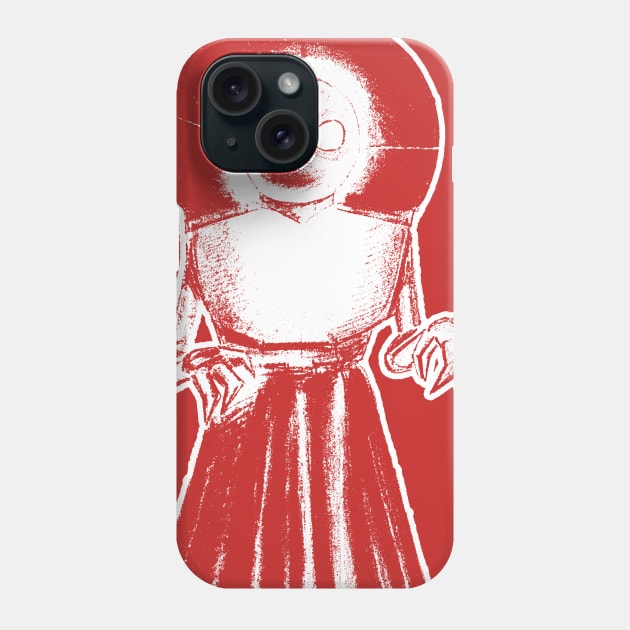 Flatwoods Monster White on Dark Phone Case by AWSchmit