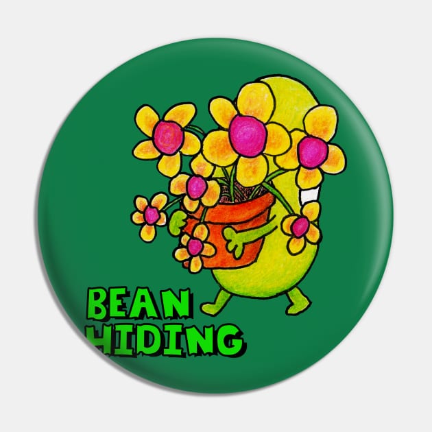 Just Bean Happy - Bean Hiding Pin by justbeanhappy