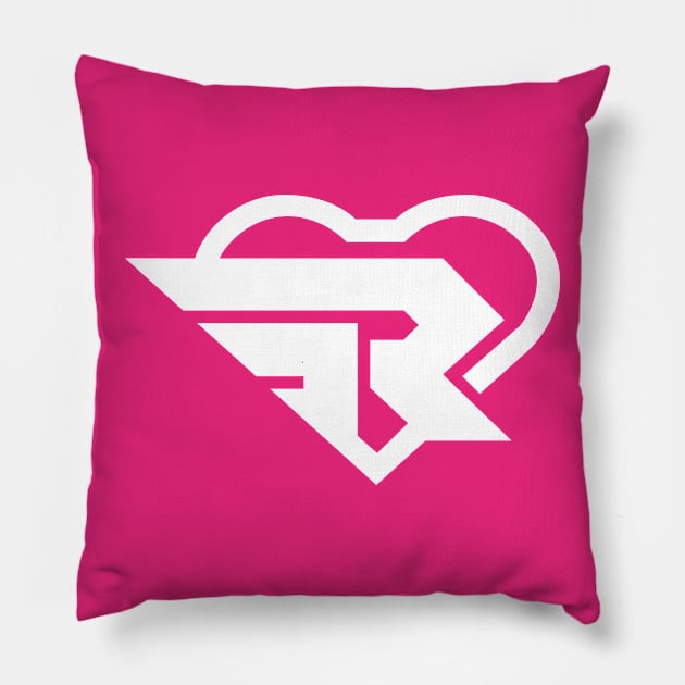 Ribbon Girl logo Pillow by RetroFreak