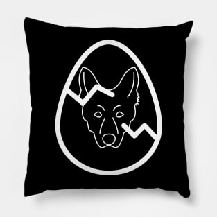 Dog in the egg, Dog lover, Funny Dog Pillow