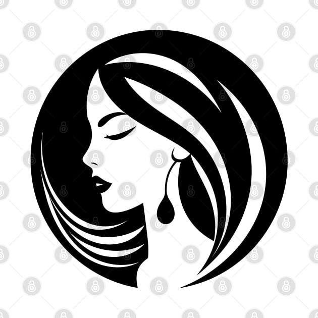 woman hair salon logo design t-shirt by ArtvectorDSGN