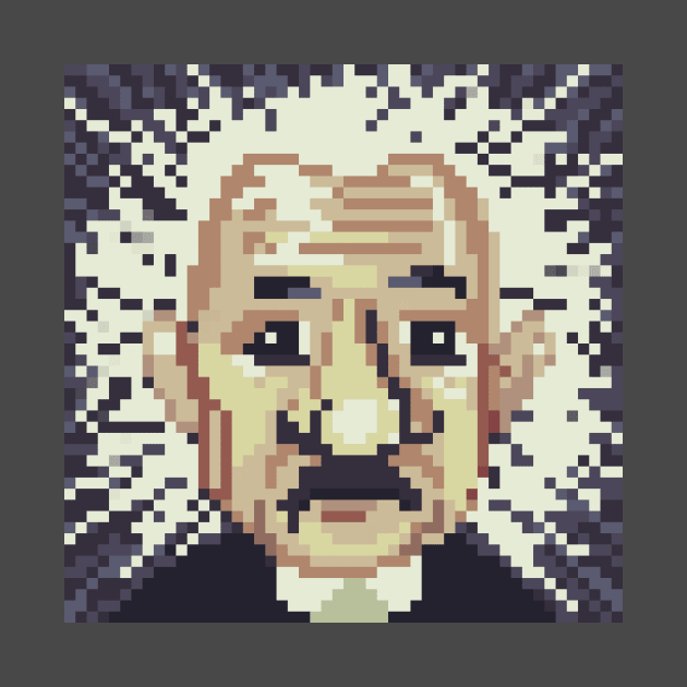 Albert Einstein pixel art by Idrawfaces