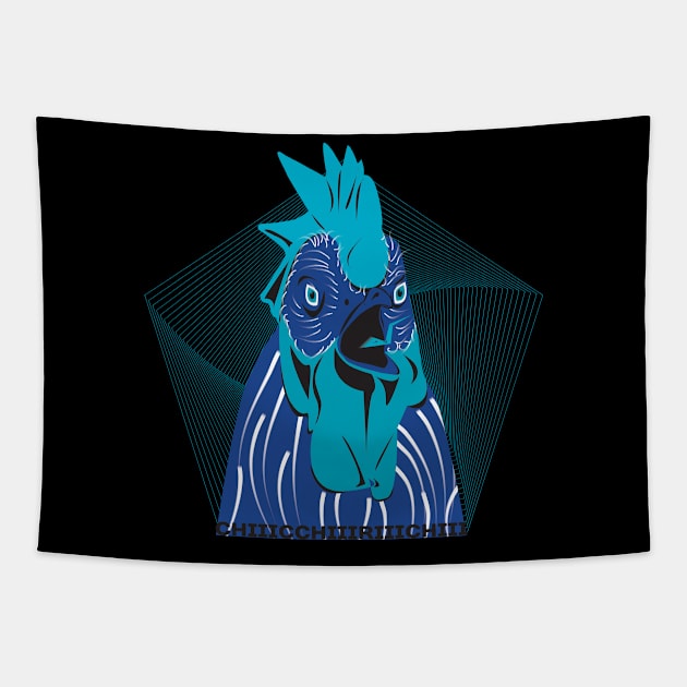 Screaming Rooster Tapestry by Stecra