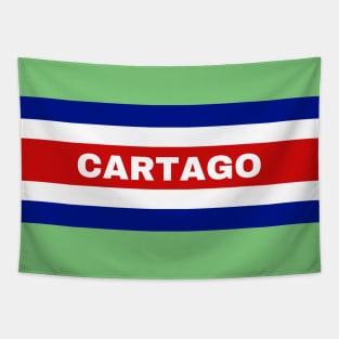 Cartago City in Costa Rican Flag Colors Tapestry