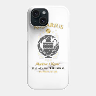 Zodiac Aquarius Mantra Phone Case