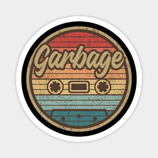 garbage cassette retro circle Magnet