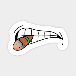 Angry mouth with cigar Magnet