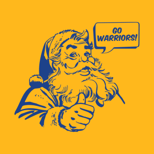 Retro Santa Claus Go Warriors T-Shirt