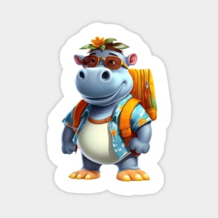 Back To School Hippo Magnet