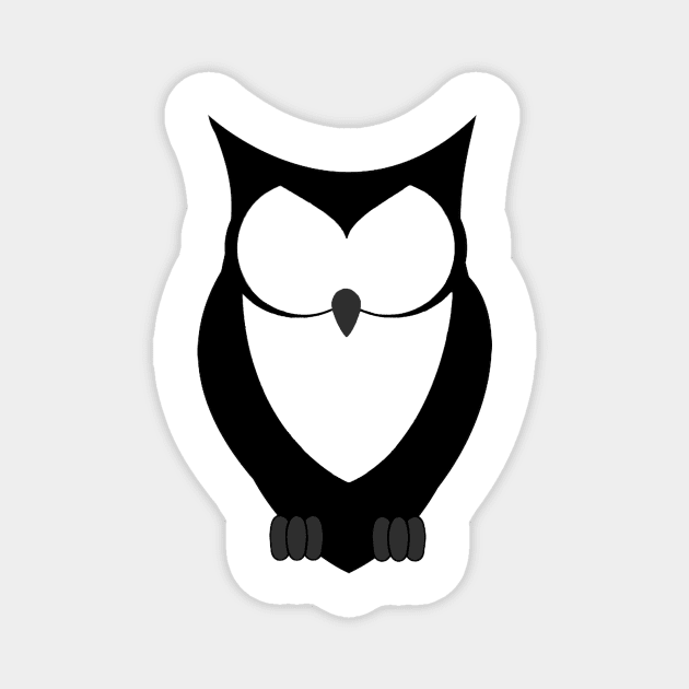 BLACK OWL Magnet by STRANGER