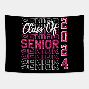 Class Of Senior 2024 Graduation Day Pink High School Tapestry