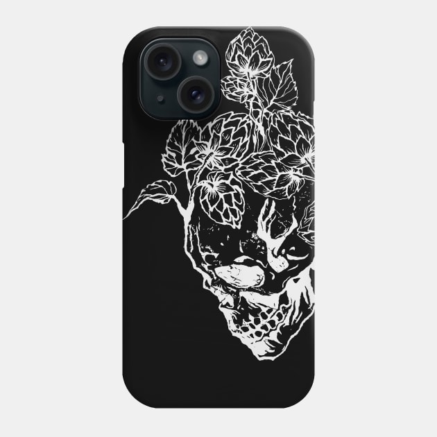 hoppy skull lines dark Phone Case by Toschter