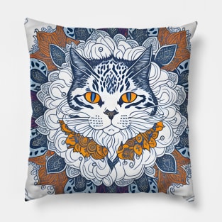 Rug pattern - Persian Antique Floral cat style Pillow