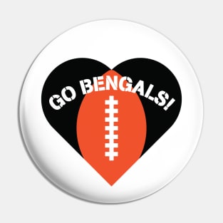Heart Shaped Cincinnati Bengals Pin