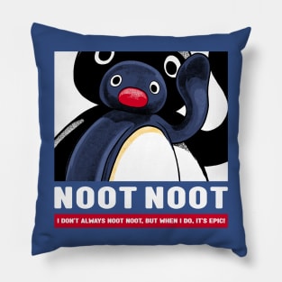 Funny Noot Noot Penguin Pillow