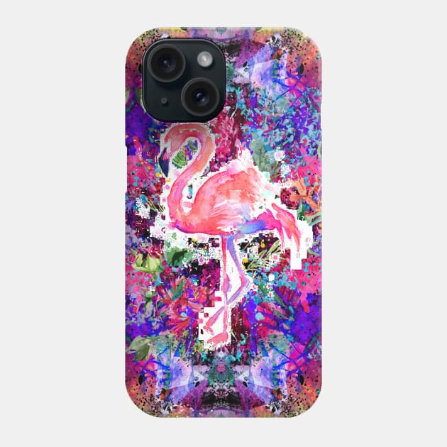 Pink Flamingo Colorful - Flamingo Watercolor Phone Case by BabyYodaSticker