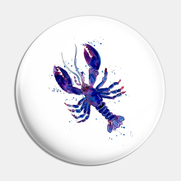 Purple Lobster Pin by ZeichenbloQ