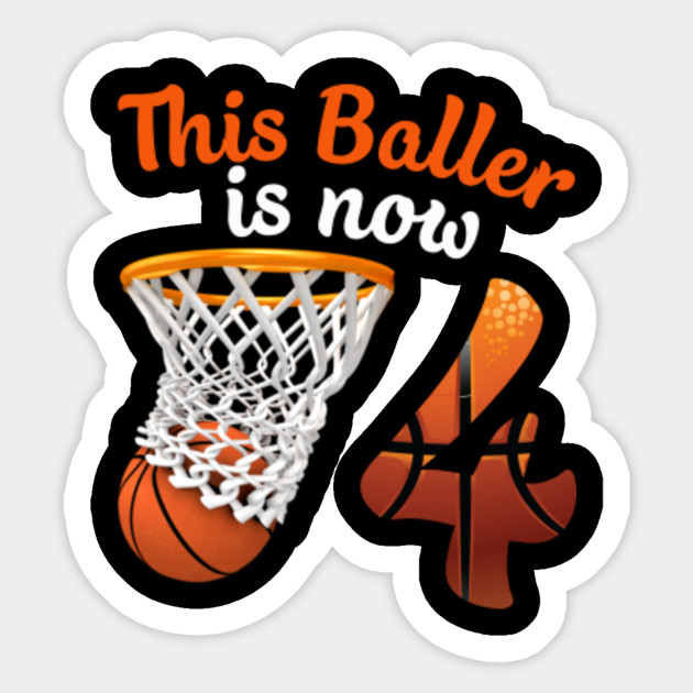 4th Birthday Basketball Tee Funny 4 Years Old Kids Gift Funny