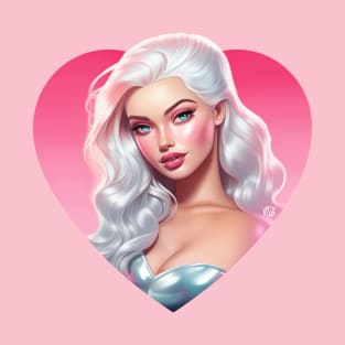 Barbie in Gradient Heart - Romantic - Valentines day T-Shirt